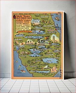 Πίνακας, Map of colorful attractions of Florida