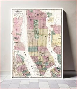 Πίνακας, Map of New York and Vicinity (1869) by Matthew Dripps