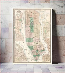 Πίνακας, Map of New York and vicinity (1875) by Matthew Dripps