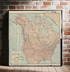 Πίνακας, Map of North America : showing all routes to Alaska and Klondike country