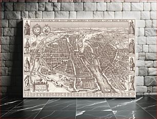 Πίνακας, Map of the city of Paris. Scale: ca. 1:2.000