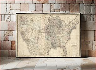 Πίνακας, Map of the United States and territories, showing the extent of public surveys and other details constructed from the plats and official sources of the General Land Office