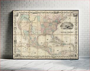 Πίνακας, Map of the United States of America, the British Provinces, Mexico, the West Indies and Central America, with part of New Granada and Venezuela