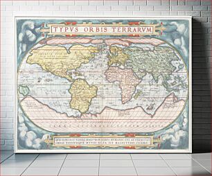 Πίνακας, Map of the World, from "Theatrum Orbis Terrarum" (Theater of the Whole World), Antwerp