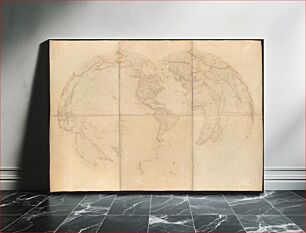 Πίνακας, Map of the world on a polyconic projection