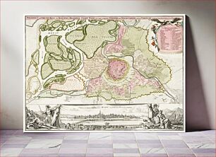 Πίνακας, Map of Vienna (ca. 1702) by Johann-Baptista Homann