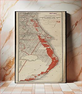 Πίνακας, Map showing the lands & waterway of the Florida Coast Line Canal & Transportation Co