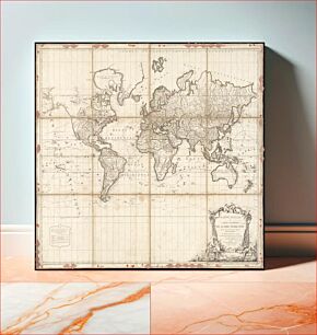 Πίνακας, Mappe Monde ou carte générale du globe terrestre dessinée suivant les regles de la projection des cartes réduites