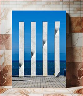 Πίνακας, Marble Columns by the Sea Μαρμάρινες Στήλες δίπλα στη Θάλασσα