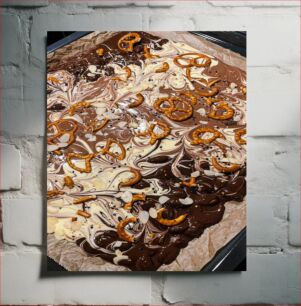 Πίνακας, Marbled Chocolate Pretzel Bark Μαρμάρινος Φλοιός Πρέτσελ Σοκολάτας
