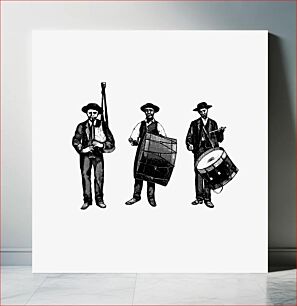 Πίνακας, Marching band from The Minho Pittoresco. Luxury Edition, Illustrated With... illustrated by João de Almeida (1886)