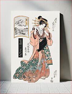 Πίνακας, Mariko, from the series, "The Highest Ranking Geisha's Journey" (1790 – 1848), Japanese illustration by Keisei Eisen