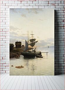 Πίνακας, Marine landscape, motif from hirvisalo, 1885, Frans Maexmontan