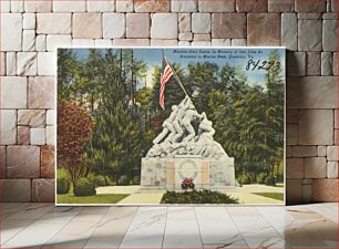 Πίνακας, Marine Own Statue in memory of Iwo Jima at entrance to Marine Base, Quantico, Va