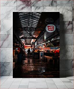 Πίνακας, Market Alley at Night Αγορά τη νύχτα