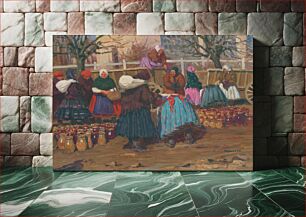 Πίνακας, Market with pots, Teodor Jozef Mousson