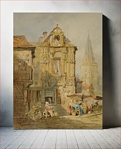 Πίνακας, Marketplace at Bruges, Samuel Prout