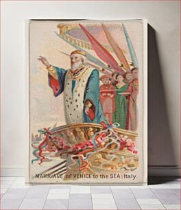 Πίνακας, Marriage of Venice to the Sea, Italy, from the Holidays series (N80) for Duke brand cigarettes