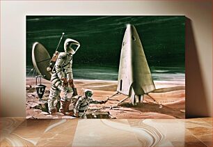 Πίνακας, Mars Excursion Module (1964) illustrated by Aeronutronic Division of Philco Corp, under contract by NASA