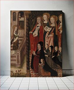 Πίνακας, Mary Going to the Temple, Four Female Saints, and a Female Donor and her Daughters by Unidentified artist