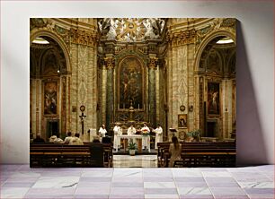 Πίνακας, Mass in an Ornate Church Λειτουργία σε μια περίτεχνη εκκλησία