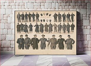 Πίνακας, [Men wearing a variety of clothing styles and fashions]