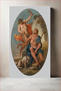 Πίνακας, Mercury and paris, Johann Heinrich Schönfeld