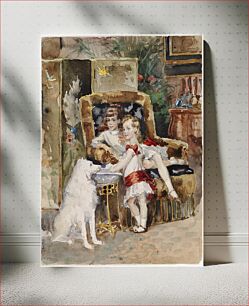 Πίνακας, Michael and xenia, children of tsar alexander iii, 1881 - 1882, by Albert Edelfelt