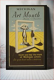 Πίνακας, Michigan art month Know and buy the work of Michigan artists : See your local sales exhibition Merlin