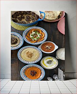 Πίνακας, Middle Eastern Cuisine Spread Διάδοση κουζίνας της Μέσης Ανατολής