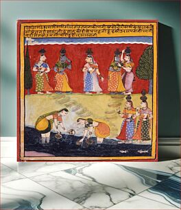 Πίνακας, Milkmaids on the Riverbank, Folio from a Rasikapriya (The Connoisseur's Delights)