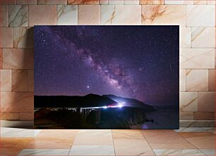 Πίνακας, Milky Way over Bridge Γαλαξίας πέρα ​​από τη γέφυρα