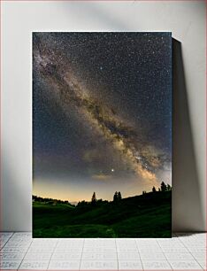 Πίνακας, Milky Way Over Landscape Γαλαξίας πέρα ​​από το τοπίο