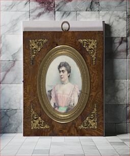 Πίνακας, Miniature portrait of baroness delort de gléon the younger, 1894, Gunnar Berndtson