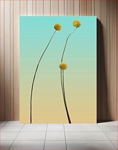 Πίνακας, Minimalist Yellow Flowers Μινιμαλιστικά Κίτρινα Λουλούδια