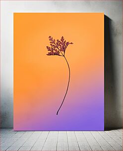 Πίνακας, Minimalistic Leaf on Gradient Background Μινιμαλιστικό φύλλο σε φόντο κλίσης