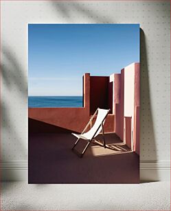 Πίνακας, Minimalistic Seaside Balcony Μινιμαλιστικό Παραθαλάσσιο Μπαλκόνι