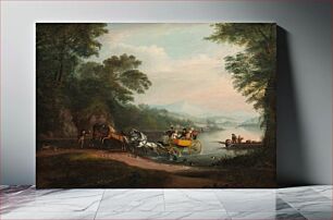 Πίνακας, Mishap at the Ford (1818) by Alvan Fisher