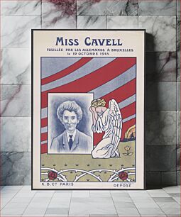 Πίνακας, Miss Cavell fusillée par les Allemands à Bruxelles le 12 octobre 1915