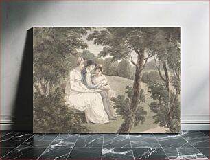 Πίνακας, Miss Templeton, Mr. Holworthy and Miss Crewe, Sketching in a Wooded Landscape
