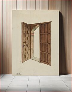 Πίνακας, Mission Church Doors and Doorway (1940) by Dayton Brown and Harry Mann Waddell
