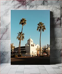 Πίνακας, Mission Church with Palm Trees Ιεραποστολική Εκκλησία με Φοίνικες