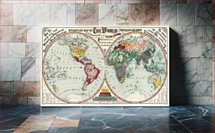 Πίνακας, Missionary map of the world showing prevailing religions of its various nations and the central stations of all Protestant missionary societies. (1902) by August R. Ohman