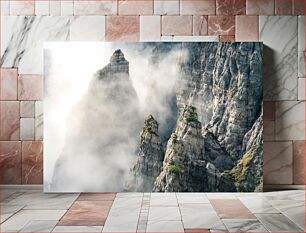 Πίνακας, Mist Covered Rocky Mountains Βραχώδη Όρη καλυμμένα με ομίχλη