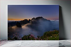 Πίνακας, Mist over Mountain at Sunrise Ομίχλη πάνω από το βουνό στην ανατολή του ηλίου