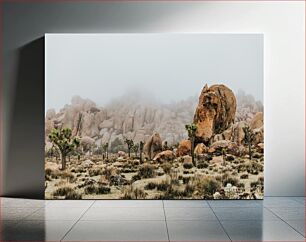 Πίνακας, Misty Desert Landscape Τοπίο ομιχλώδους ερήμου