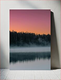 Πίνακας, Misty Forest at Sunset Misty Forest στο ηλιοβασίλεμα