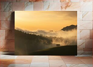 Πίνακας, Misty Morning Landscape Τοπίο ομιχλώδους πρωινού