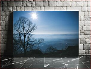 Πίνακας, Misty Morning Landscape with Trees Ομιχλώδες πρωινό τοπίο με δέντρα