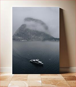 Πίνακας, Misty Mountain Lake with Boat Misty Mountain Lake with Boat